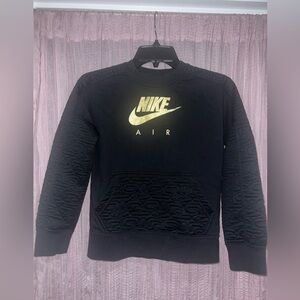 Nike Black Hoodie with Ribbed Texture
